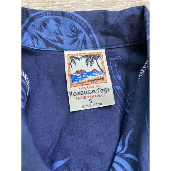 Vintage Hawaiian Togs Ukelele Hawaiian Shirt S - Picture 2 of 6